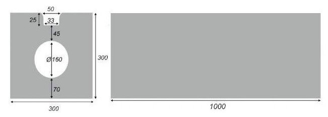 štěrbinový žlab 1000x300x300